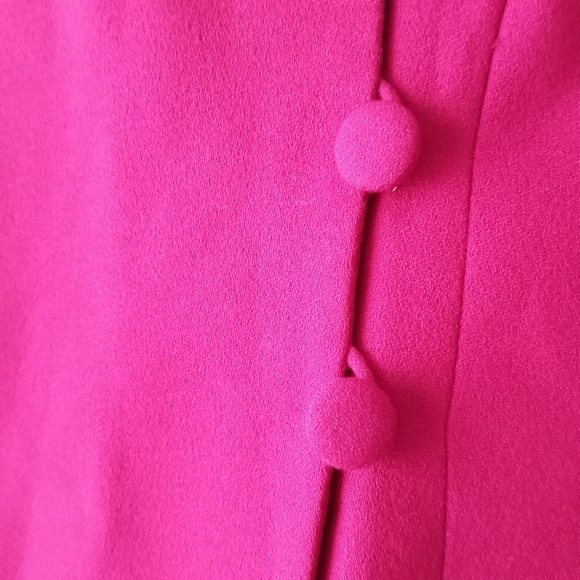 Kasper Fuchsia Jacket with removable Faux Fur Collar   B7 - Picture 8 of 8